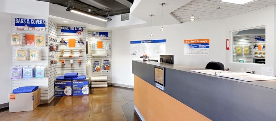 The front office at A-1 Self Storage in San Diego, California