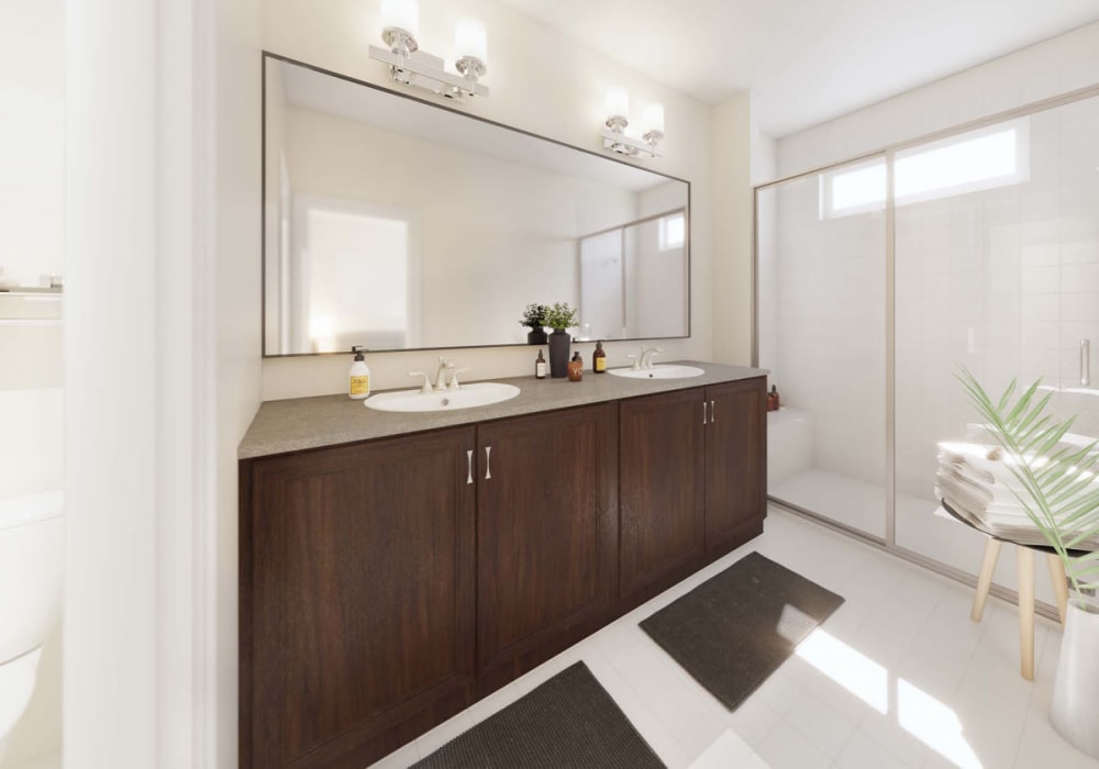 Model bathroom at The Collection at Scotland Heights in Waldorf, Maryland