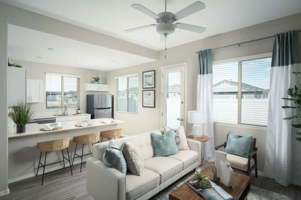Living room at TerraLane at Canyon Trails South in Goodyear, Arizona