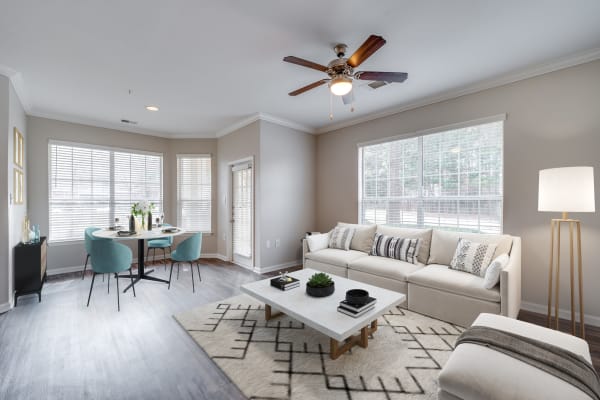 Large living room interior at Preston View in Morrisville, North Carolina