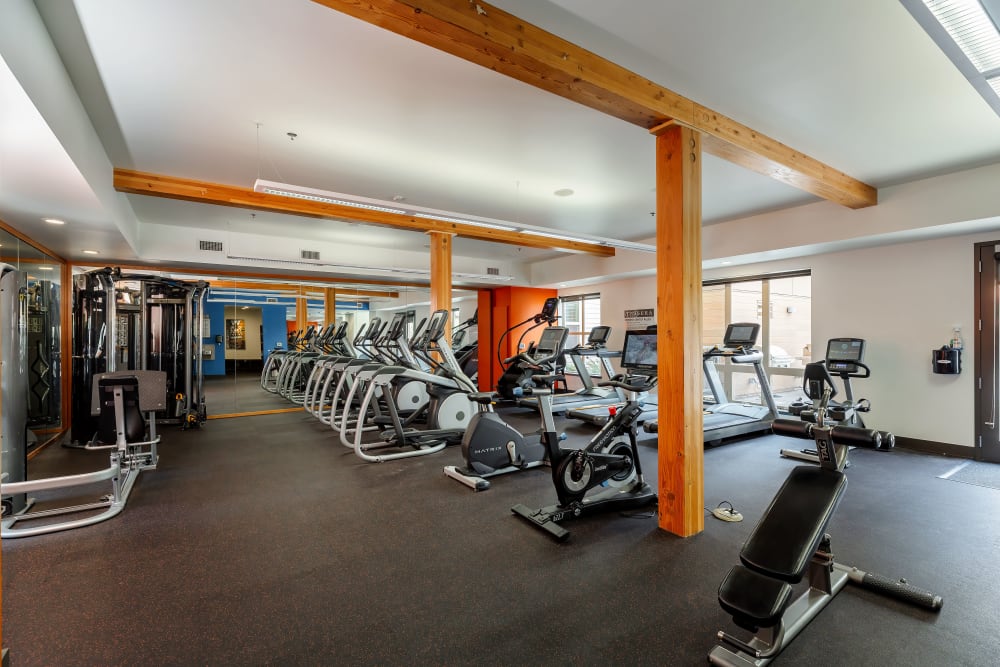 Inside the fitness center at Tessera at Orenco Station in Hillsboro, Oregon