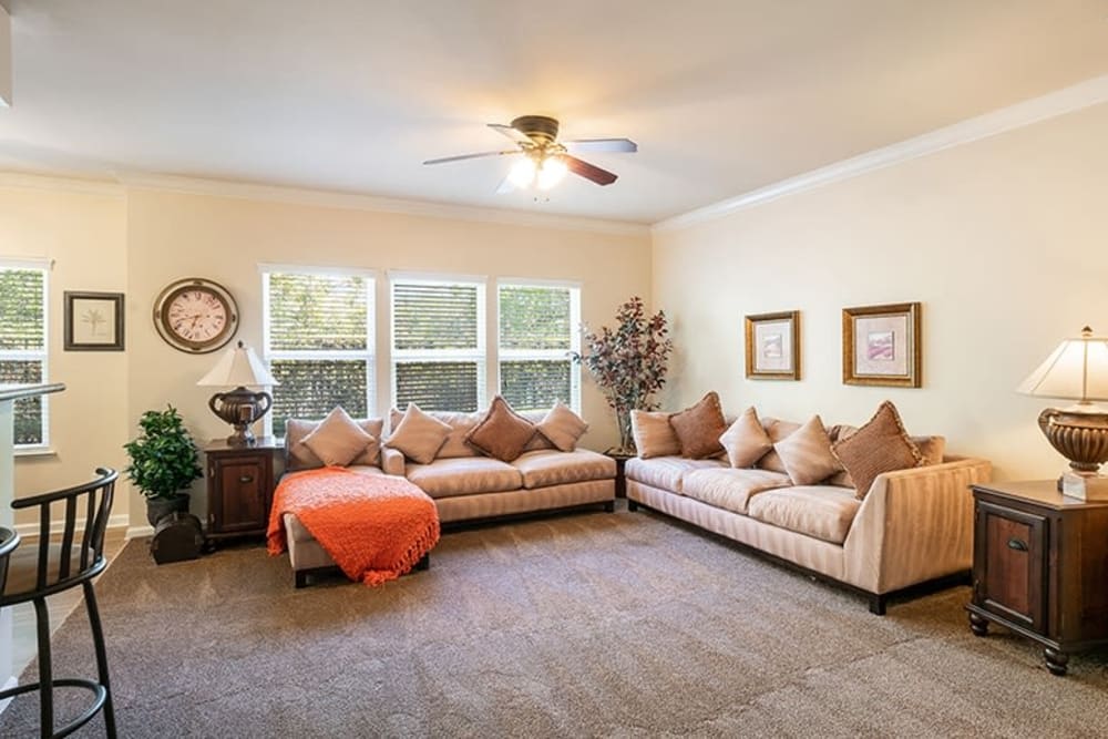 Model living room at Bella Rose in Antioch, California