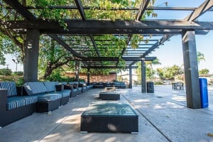 Poolside lounge seating at The Eleven Hundred in Sacramento, California