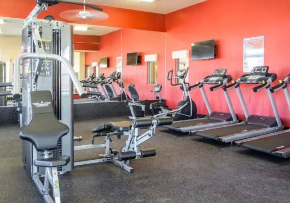 Treadmills in fitness center at Arrington Ridge in Round Rock, Texas