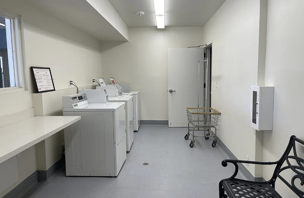 Laundry room at Kernwood Terrace in Los Angeles, California