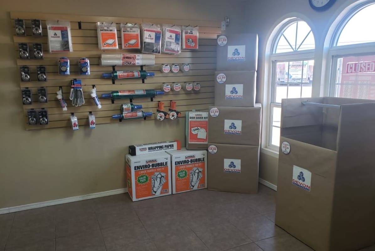Packing supplies at Armadillo Self Storage in El Paso, Texas