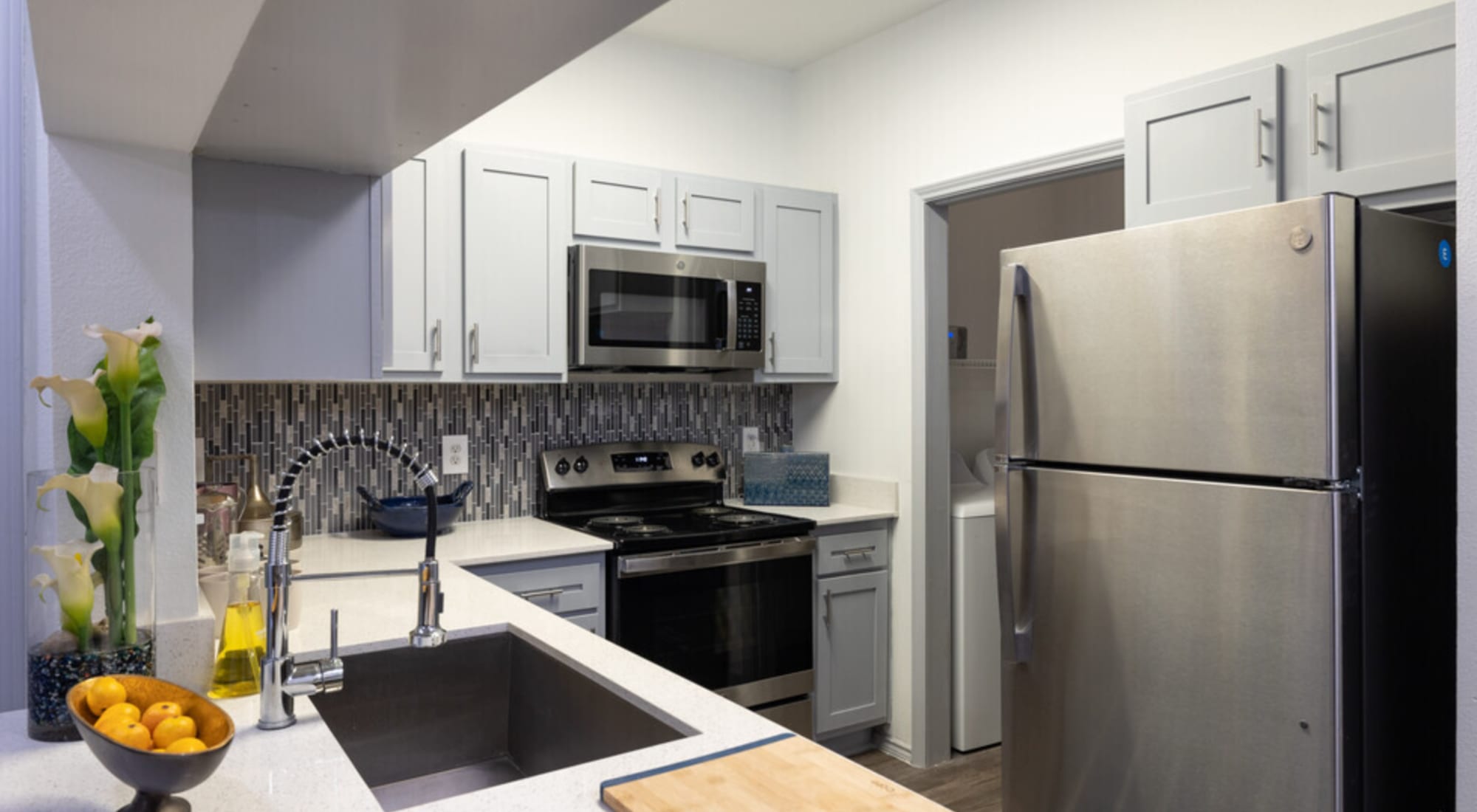 Clean and spacious kitchen at Legacy at Cypress in Cypress, Texas