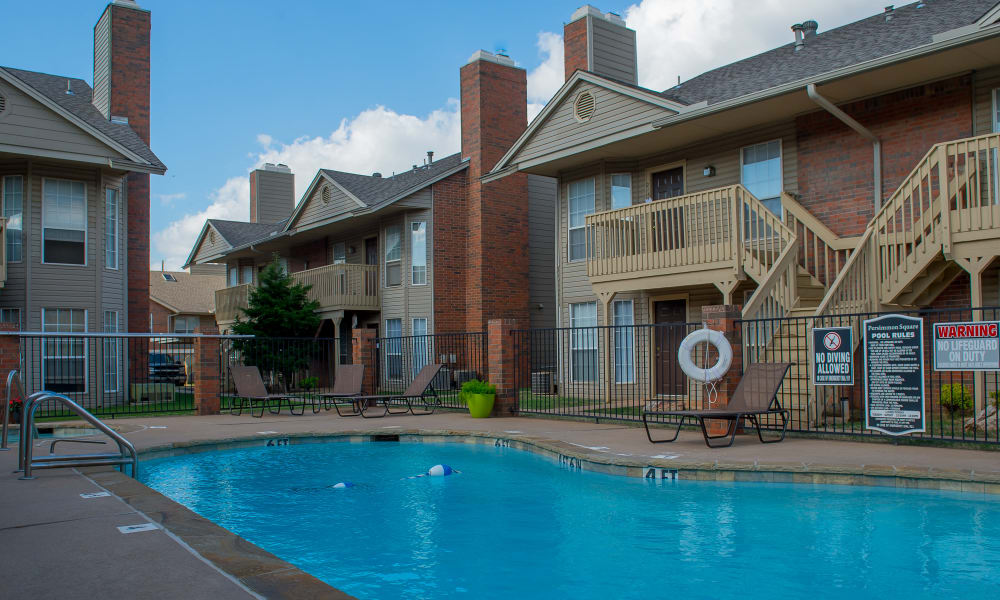 Pool at Persimmon Square Apartments in Oklahoma City, Oklahoma