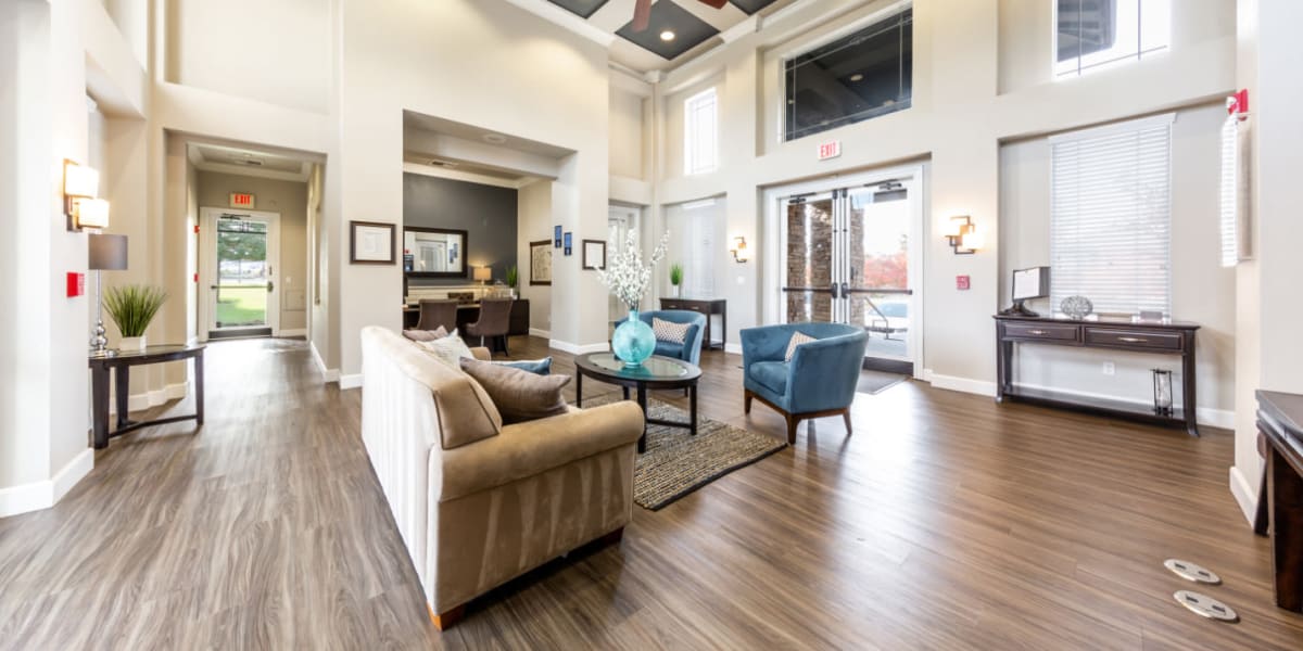 Interior lobby area at The Fairmont at Willow Creek in Folsom, California