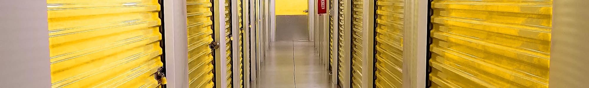 Storage size guide at the self storage facility in All Seasons Self Storage