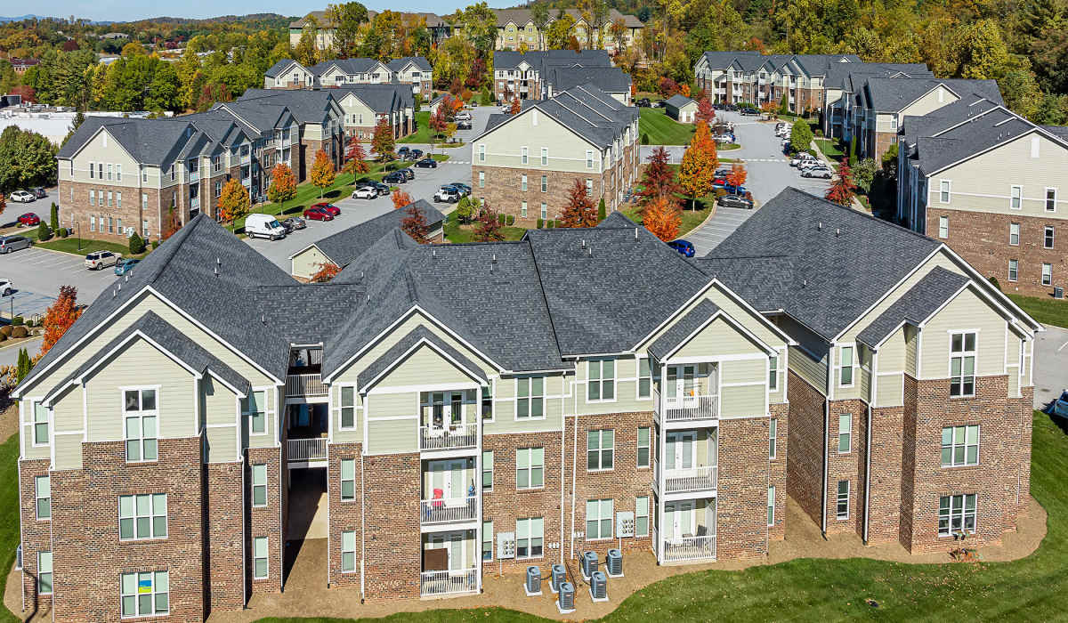 Exterior of buildings at Palisades of Asheville in Asheville, North Carolina