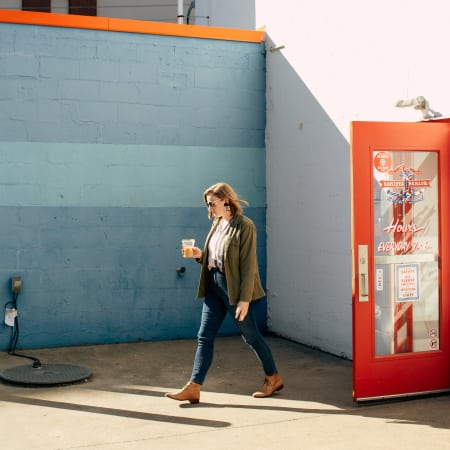 Resident walking outside of 805 Lea in Nashville, Tennessee