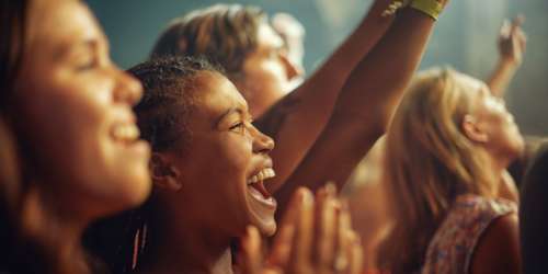Residents having a good time at a concert near The Volaire in Charlotte, North Carolina