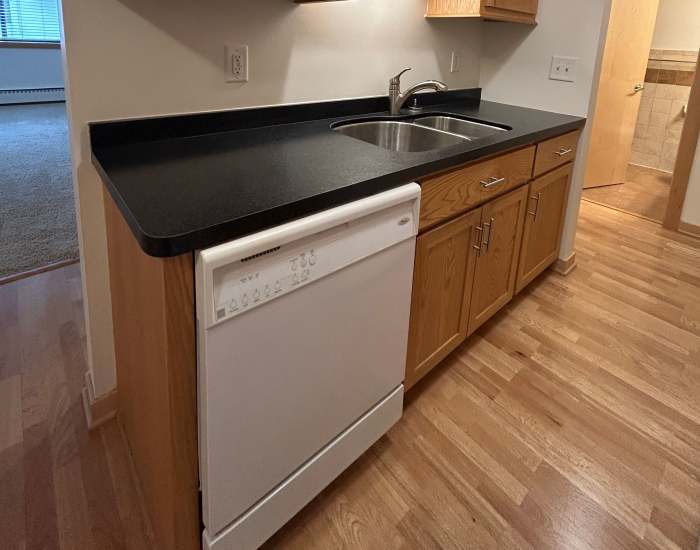 High Rise kitchen with wood-style flooring at 311 Kenwood Parkway in Minneapolis, Minnesota