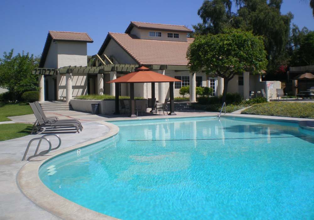Pool area at The Hills in San Diego, California