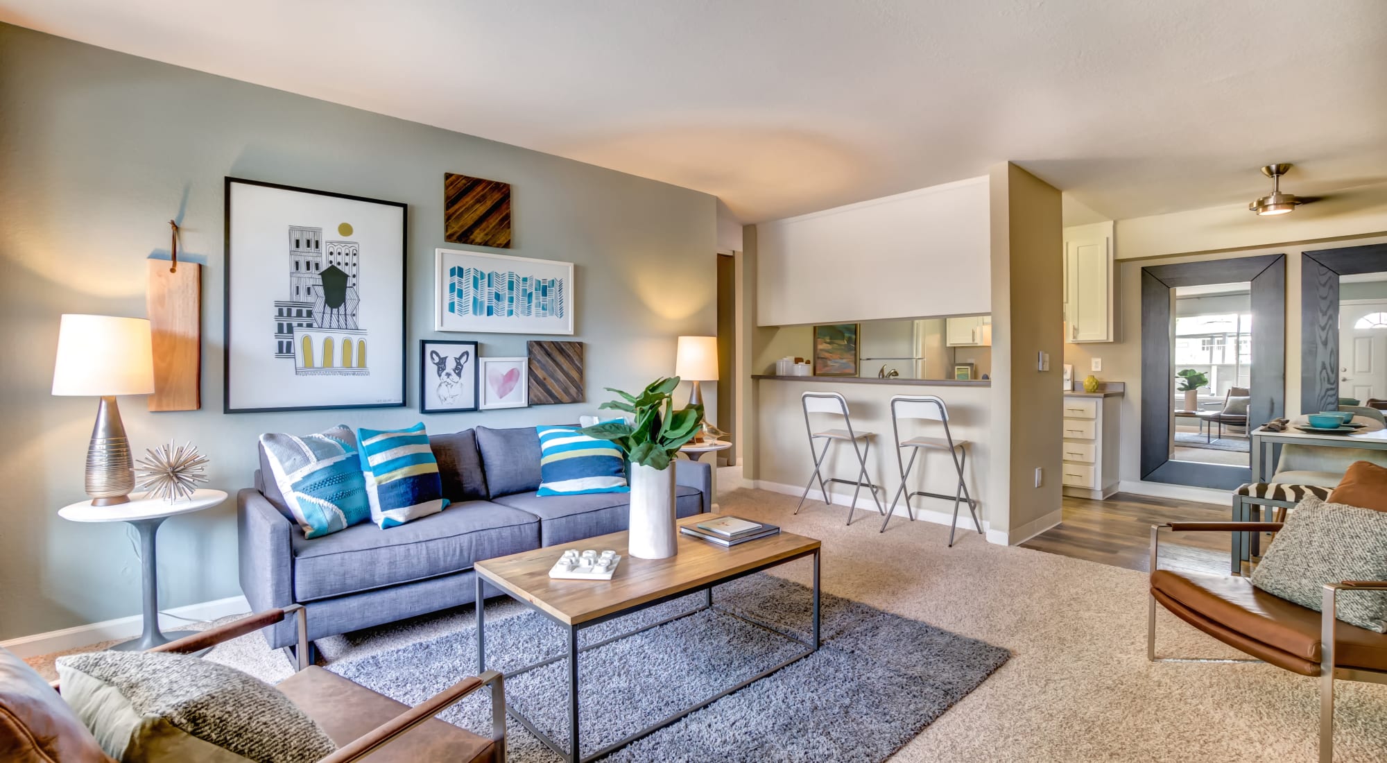 Floor plans at Sofi at Los Gatos Creek in San Jose, California