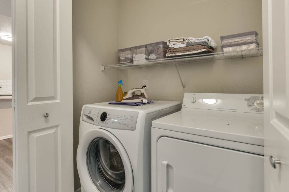 Washer and dryer at The Grove at Orenco Station in Hillsboro, Oregon