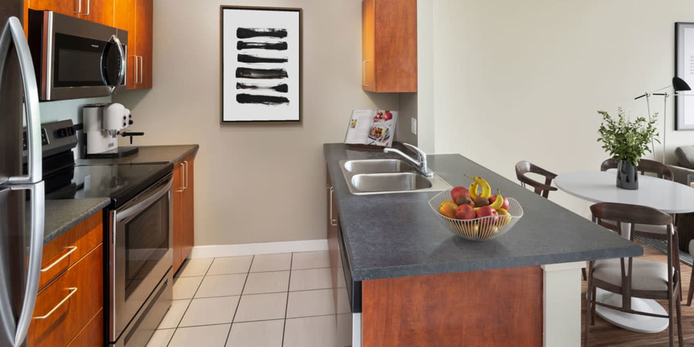 Enjoy our beautiful apartments kitchen at Yaletown 939