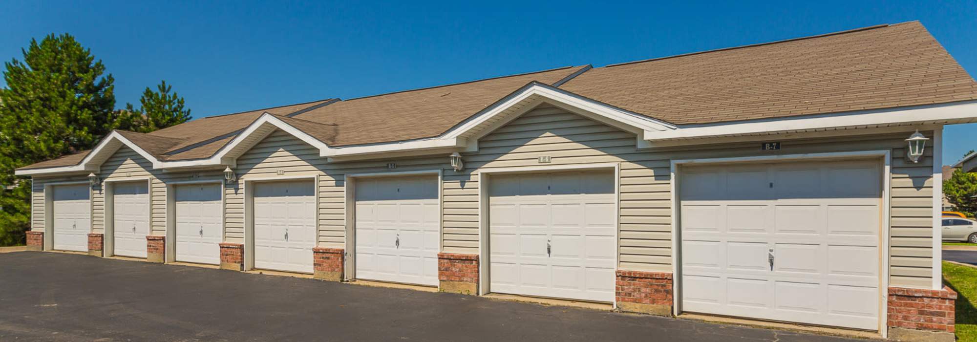 Community car garage at North Oak Crossing in Kansas City, Missouri