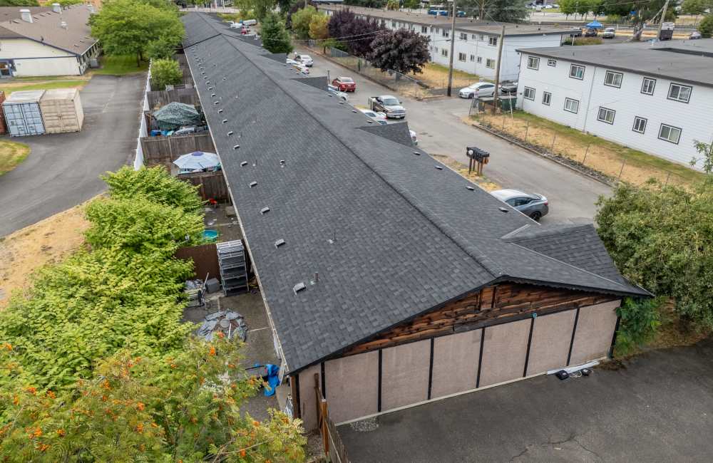 Aerial shot of apartments at The Sage Collection in Tacoma, Washington