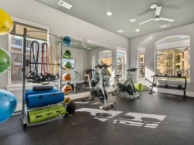 State-of-the-art fitness center at Auberge of Burleson in Burleson, Texas