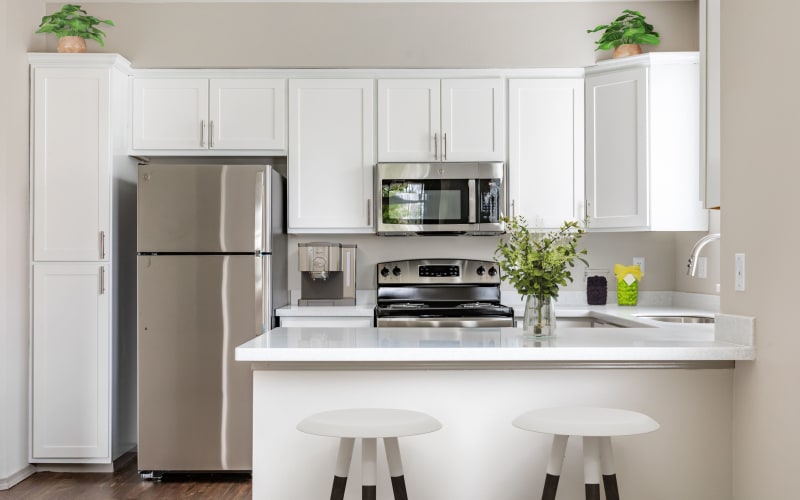 Spacious and bright kitchen at Brookside Village in Auburn, Washington