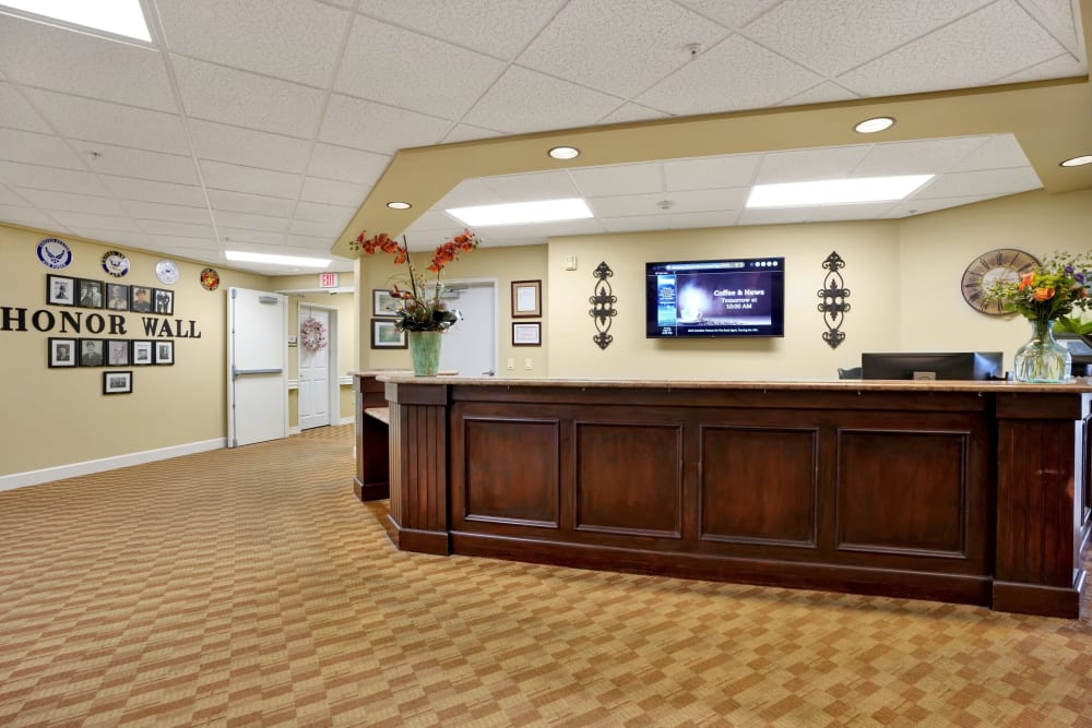 Front desk at The Commons at Union Ranch in Manteca, California