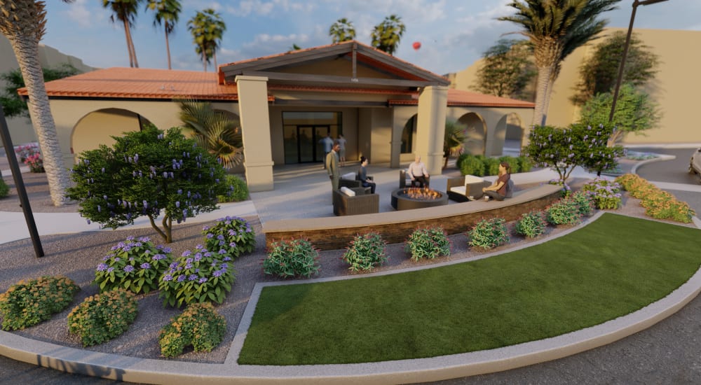 Rendering of renovated building entrance at The Highlands at Spectrum, Gilbert,AZ