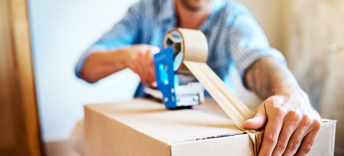 Box being packed at Storage Hub - Guilbeau in San Antonio, Texas