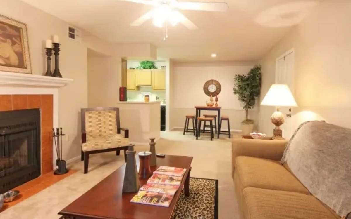 Living room at Edgewood in Baton Rouge, Louisiana