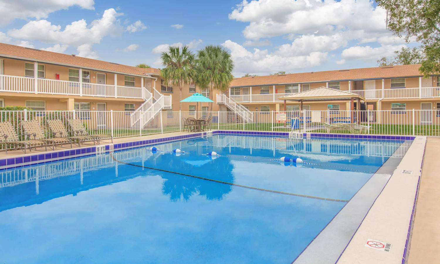 Swimming pool at Serenity Apartments in Leesburg, Florida