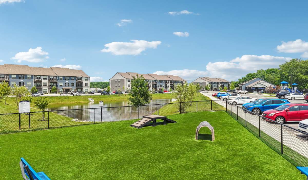 Cars parked at Founders Pointe Apartments in Franklin, Indiana