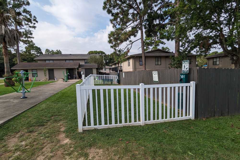 Pet waste station at Lake Forest in Daphne,Alabama