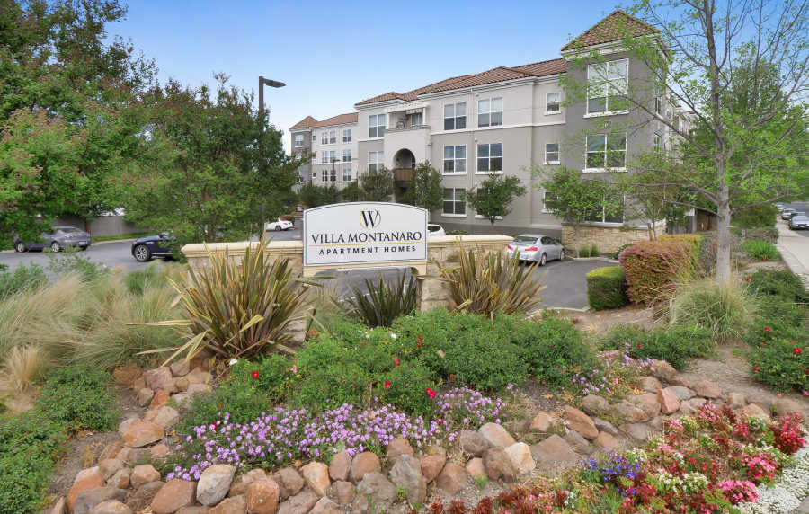 Outside signage at Villa Montanaro in Pleasant Hill, California