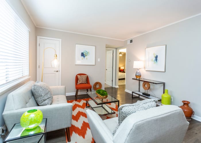 Model living room at Beckett Park in Smyrna, Georgia