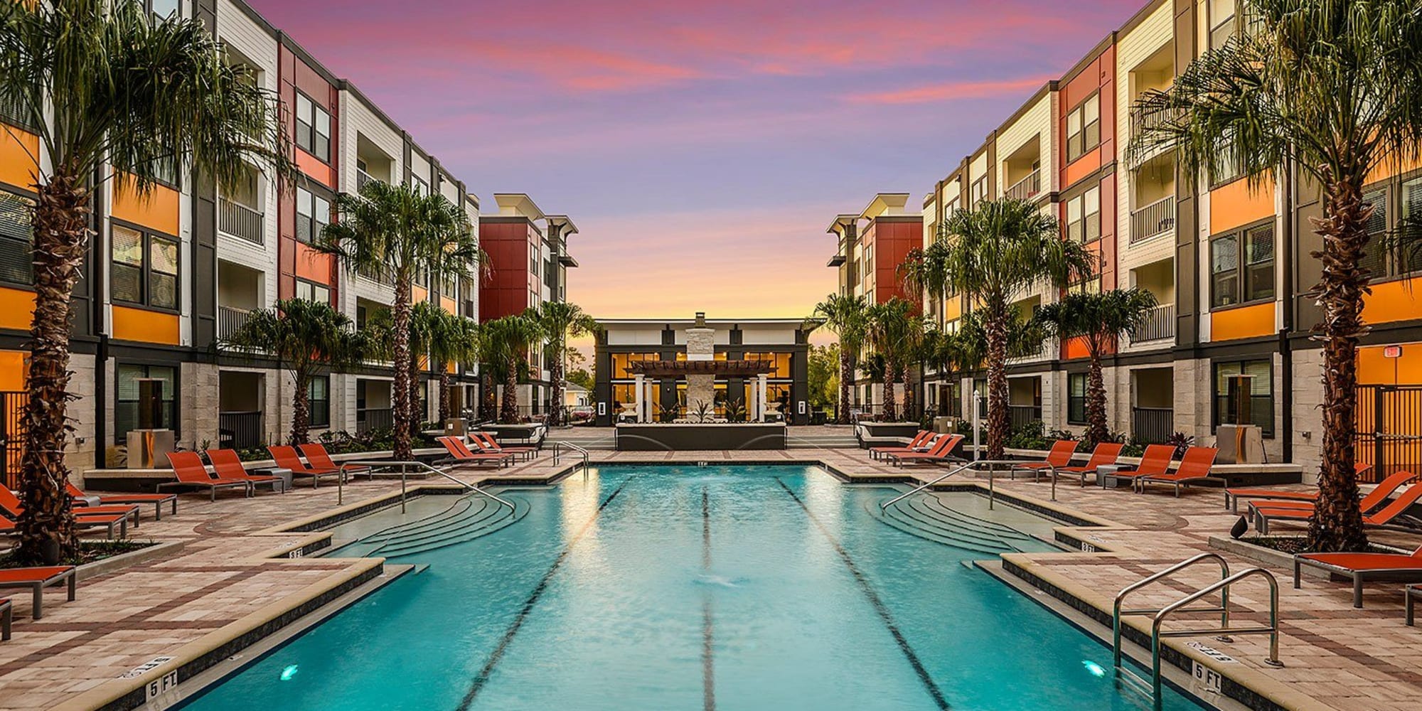 The community pool at Allegiant-Carter Management in Tampa, Florida