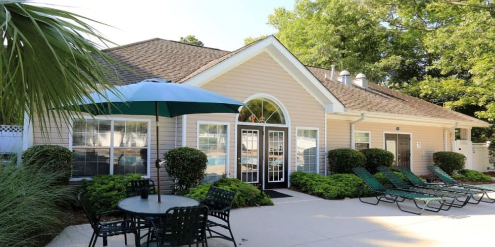 Rendering clubhouse and sitting area at The Lily in Charleston, South Carolina