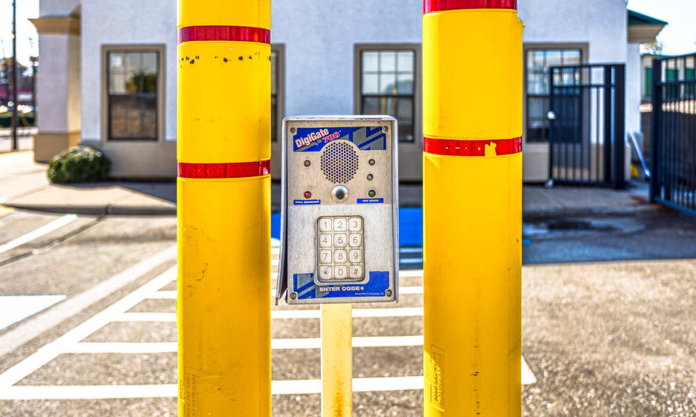 Keypad for gated entry in Sherman, Texas at Devon Self Storage