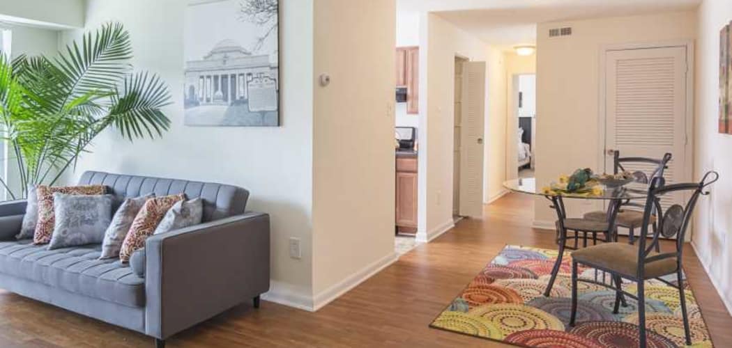 The Residences at Brookside apartment dining room