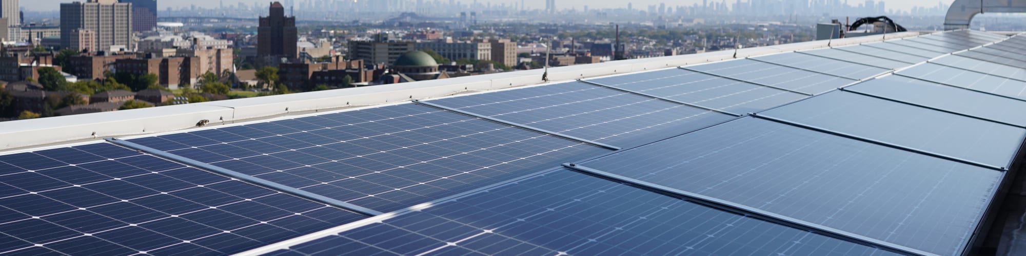 Solar panels on the roof at Corporate in Independence, Ohio