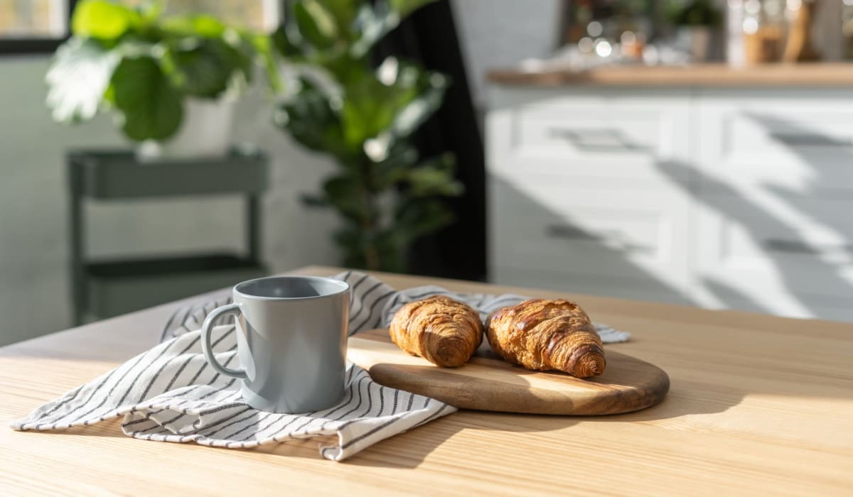 Coffee and pastries in a kitchen at Magnolia Run, Virginia Beach, Virginia