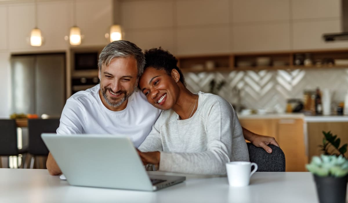 Residents browse the web from their kitchen Aspire at West End, Richmond, Virginia