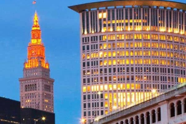 View of Cleveland, Ohio near The Archer