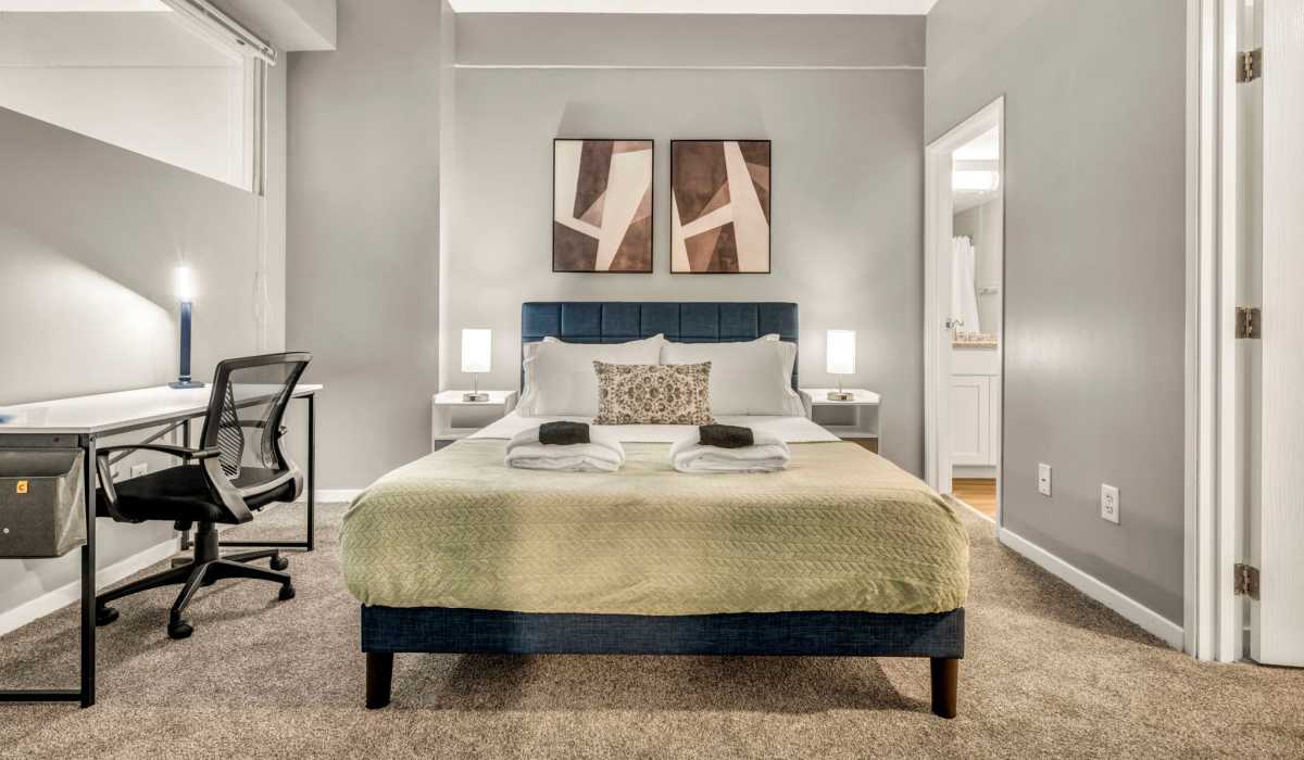 Expansive bedroom at Huron Square and The Osborn in Cleveland, Ohio