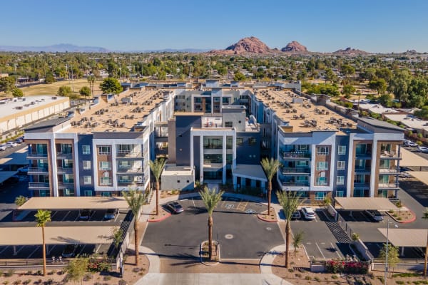 Birdseye view of surrounding neighborhood at ArLo in Phoenix, Arizona