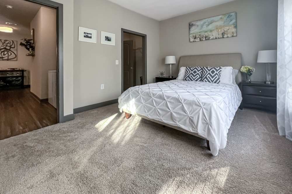 Charming bedroom with elegant decor and soft lighting at District 119 in Oklahoma City, Oklahoma