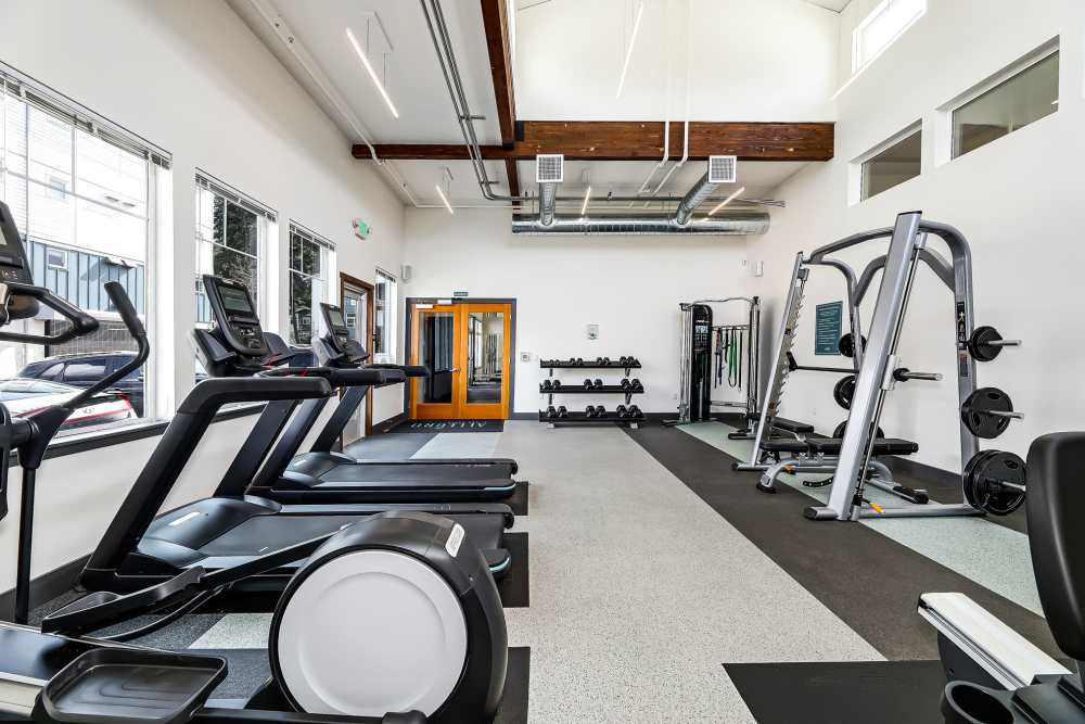 Fitness center at Allegro in Lynnwood, Washington