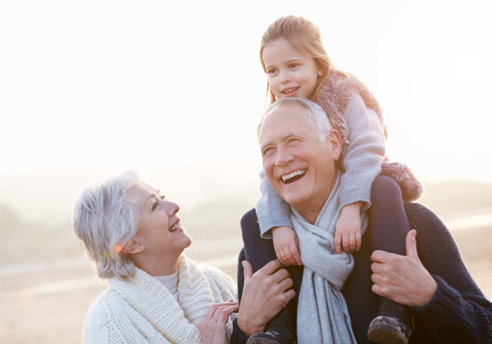Seniors with grandchild at Highland Glen in Highland, Utah