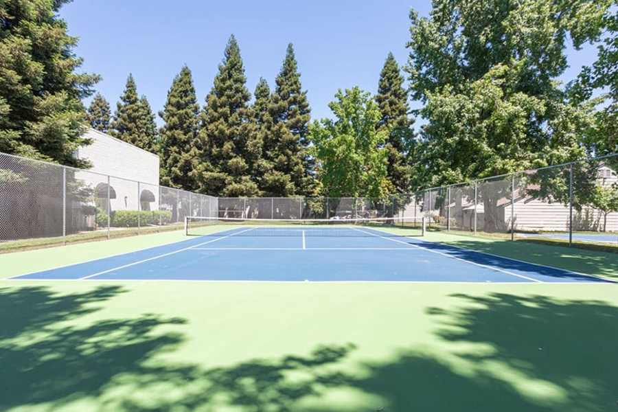 Tennis court at Ashford Park in Sacramento, California