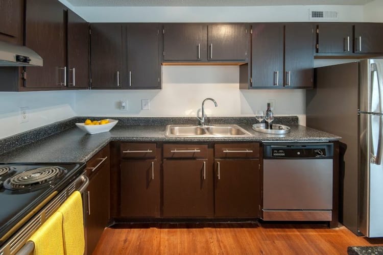 Modern kitchen at The Gallery apartments